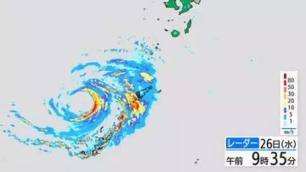 昼前にかけ再び線状降水帯発生のおそれ奄美地方　観測史上最大・最大瞬間風速54.5ｍ観測　台風18号
