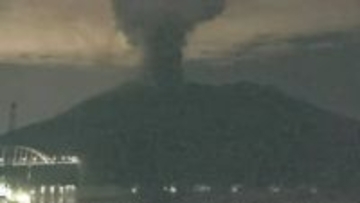 桜島で噴火　噴煙２２００ｍで雲に入る【２０日の降灰予報】鹿児島・宮崎