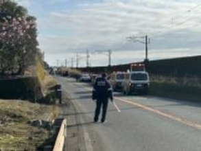 国道10号で渋滞　事故で一時通行止めで片側交互通行に　鹿児島市