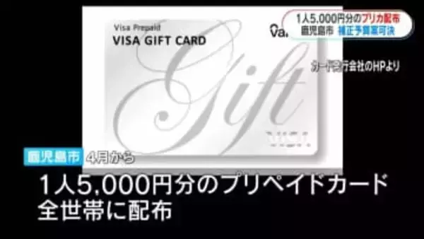 鹿児島市議会臨時会　物価高対策で1人5000円分のプリペイドカード