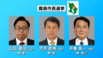 現職と新人2人が争う霧島市長選　きょう16日投開票　鹿児島