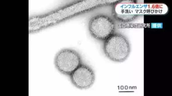 インフルエンザ感染者　前週の1.6倍　手洗いの徹底やマスク着用を呼びかけ