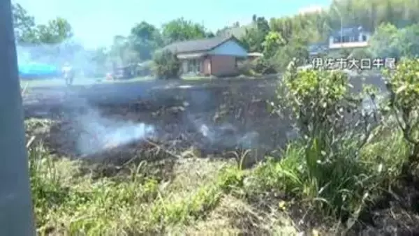 県本土で枯れ草火災相次ぐ「乾燥注意報」火の取り扱いに注意