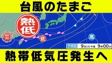 【台風のたまご】熱帯低気圧発生へ  沖縄・奄美は大雨に警戒  気象庁予想天気図【雨・風シミュレーション14日（日）まで】台風情報に今後注意