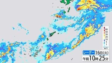 梅雨前線が停滞　奄美地方はあす17日夕方にかけ大雨のおそれ　鹿児島