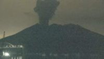 桜島で噴火　噴煙2400ｍ【22日の降灰予報】鹿児島市、姶良市などへ降灰予想