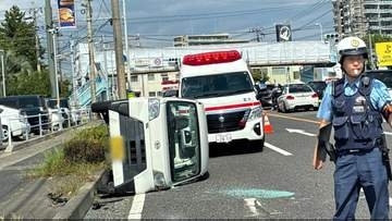鹿児島市の産業道路で「車が横転している」　一部車線で通行できず