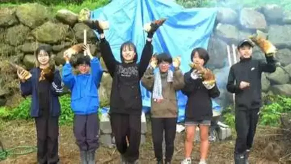 春の味覚「タケノコ」 子どもたち自ら収穫で悪戦苦闘「自分で収穫するとおいしく感じる」　鹿児島