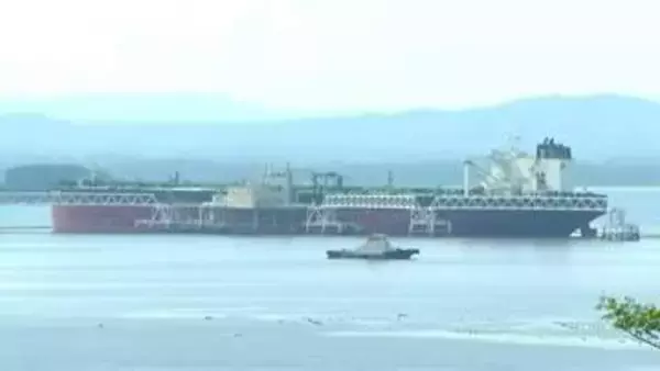 志布志国家石油備蓄基地から備蓄放出始まる　鹿児島
