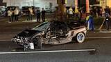 「車3台が絡む事故で1人搬送　1台が大破…交差点で右折車と直進車が衝突　弾みで対向車にも…鹿児島市東開町」の画像1