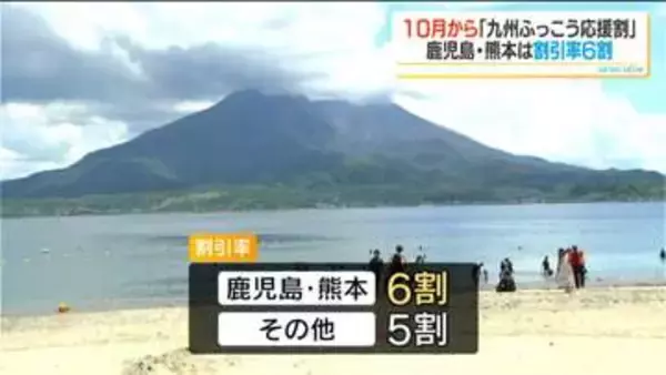 熊本地震の観光支援「九州ふっこう応援割」10月開始へ　鹿児島・熊本は6割引に