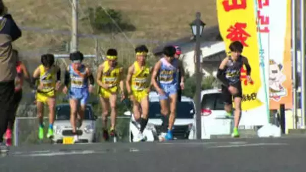 県下一周駅伝3日目　伊佐・永田宏一郎さん　大口高校生徒に「頑張る姿見せられた」