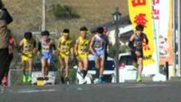 県下一周駅伝3日目　伊佐・永田宏一郎さん　大口高校生徒に「頑張る姿見せられた」