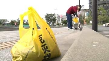 鹿児島駅開業日にあわせ清掃　駅利用する「純短」の学生も
