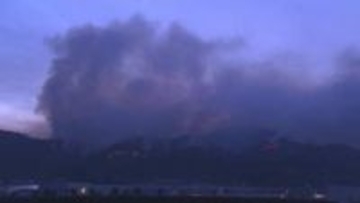 岩手・大槌町山林火災　延焼中で避難指示エリア拡大　中心部の公園から中継（4月23日午後4時50分時点）