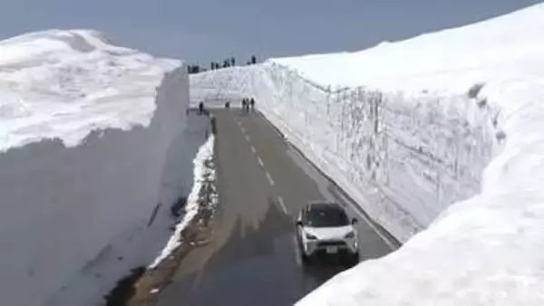 八幡平アスピーテライン開通　最高地点7.1m「雪の回廊」　見頃はＧＷごろまで　岩手県