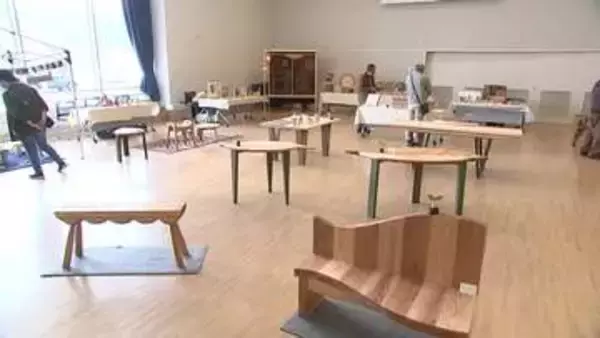 被災木活用へ　木工品の展示会　大船渡市の山林火災　岩手県滝沢市