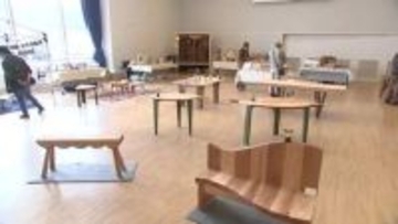 被災木活用へ　木工品の展示会　大船渡市の山林火災　岩手県滝沢市