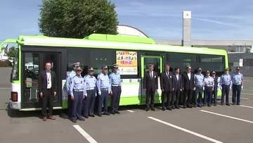 交通安全の標語 路線バスに掲示　交通事故の死者　2025年の同じ時期の2.75倍に　岩手県