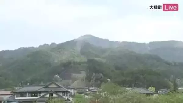 岩手・大槌町山林火災　午後（4月28日）から雨に 　発生から7日目の現場から中継