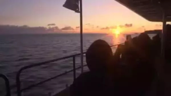 新年の幕開けに願い込め　初日の出クルーズ　　岩手県宮古市