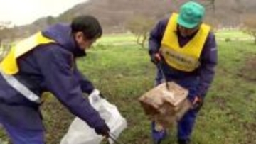 北上展勝地でさくらまつり前に清掃活動　岩手県北上市