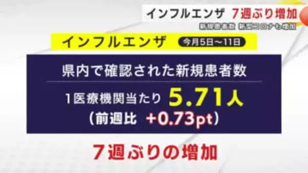 インフルエンザ新規患者数7週ぶり増加　新型コロナも増加　岩手県