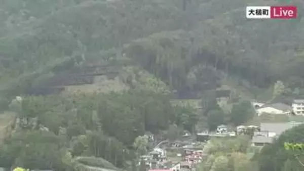 岩手・大槌町山林火災　「雨の影響で火の勢いは弱まっている」城山公園から中継