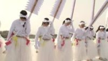 全国的にも珍しい女性中心の荒行「平笠裸参り」厳しい寒さの中、無病息災願う　岩手県八幡平市