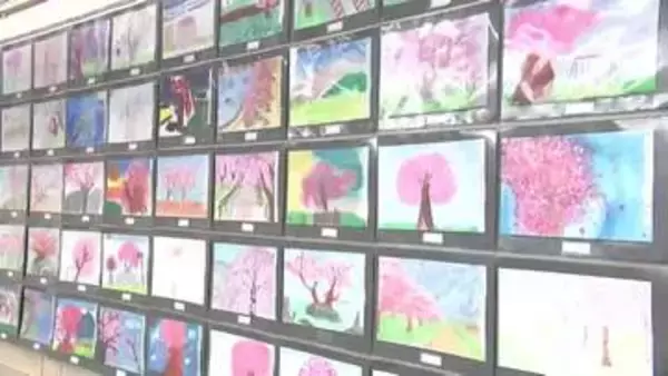小学生が描く“岩手の桜”作品展　力作1168点が一堂に　岩手県盛岡市