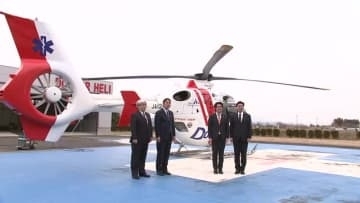 ドクターヘリ運航の支援へ寄付金　トヨタカローラ岩手　岩手県矢巾町