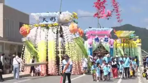 かさ上げの市街地を10台の山車練り歩く　鎮魂と復興への感謝込め　陸前高田市「うごく七夕まつり」　岩手県