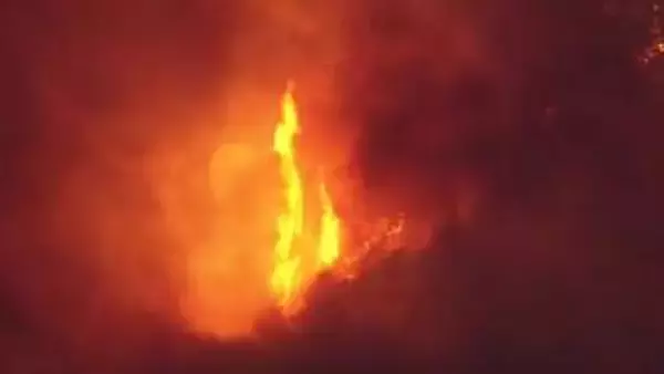 岩手・大槌町山林火災　住宅地への延焼防ぐ消火活動続く（4月25日午前11時50分時点）