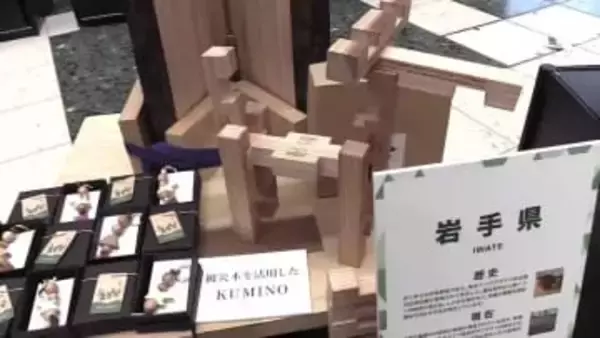 被災木の活用推進へ東京の展示会でＰＲ　岩手・大船渡山林火災まもなく1年