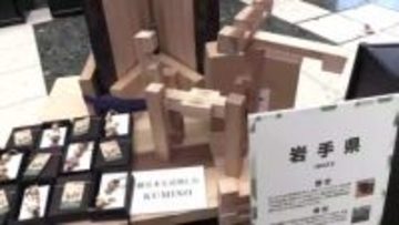 被災木の活用推進へ東京の展示会でＰＲ　岩手・大船渡山林火災まもなく1年