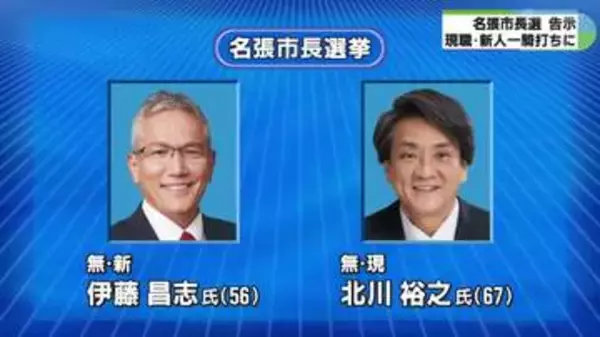 市長選　現職と新人の一騎打ち