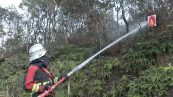 大規模山林火災を想定し訓練　志摩市で初実施