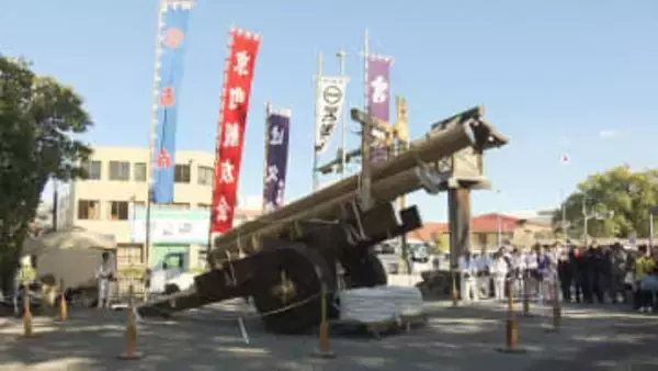 威勢よく木遣り歌披露　今年から始まるお木曳行事をPR