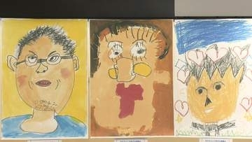 父の日に心温まる表彰　似顔絵550点展示