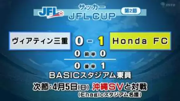 ヴィアティン三重　惜敗