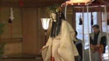 椿大神社で春の大祭　芸能の神様を題材にした能「鈿女」を奉納
