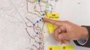 白地図に避難経路など書き込み　倒れそうなブロック塀など危険な場所の情報も共有