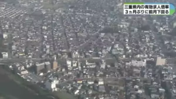 18業種中12業種で新規求人数減　採用慎重姿勢広がる　三重県