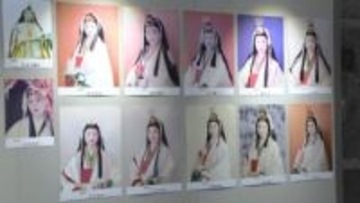 フォトスポットで「斎王群行」なりきり　歴代斎王役の写真パネルも　企画展29日まで　三重・明和町