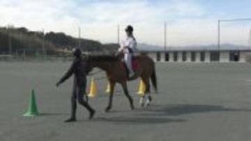 「また乗りたい」出前授業で中学生が乗馬体験　三重・鈴鹿市