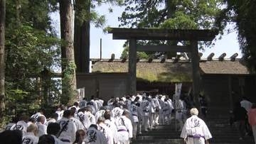 伊勢神宮で上り参宮　第一次奉曳の無事を奉告