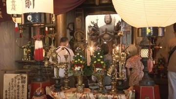 桑名市最古の寺社建築とされる勧学寺　千手観音立像を年に一度のご開帳
