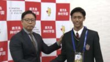 広島カープ6位指名の西川選手　母校・神村学園伊賀で抱負語る