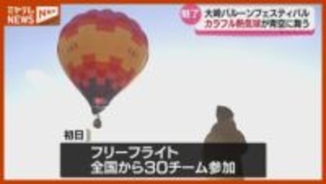 舞い上がれ！青空に映える熱気球　大崎バルーンフェスティバル　宮城