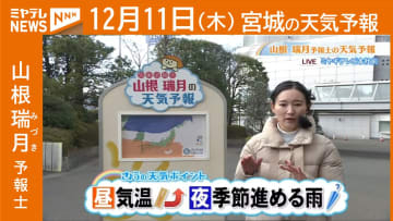 “昼は気温↑　夜は季節進める雨” 11日(木)宮城の天気